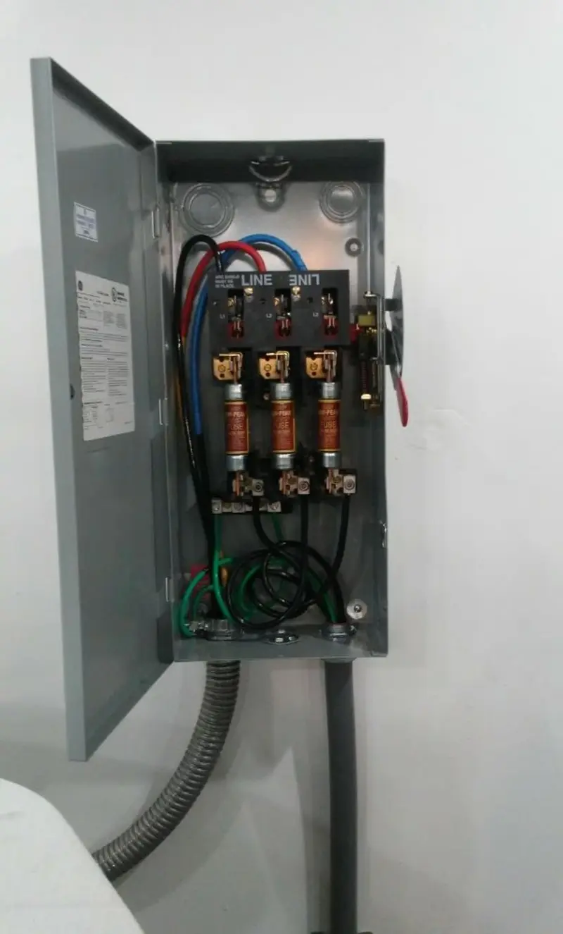 Three-phase disconnect switch installed for Electrical Wiring & Rewiring in Church Point